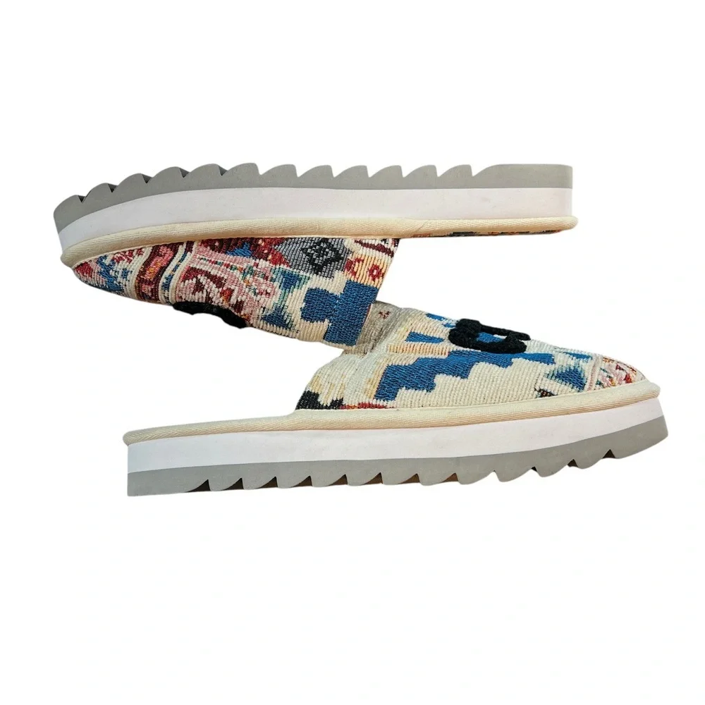 Chinatown Market Hotel‎ Slipper Tapestry Pattern Chunky Sole Slip On Small